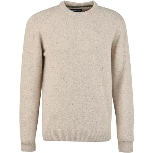 Graue Sweaters mit klassischem Crewneck Design , Herren, Größe: 2XL - Barbour - Modalova