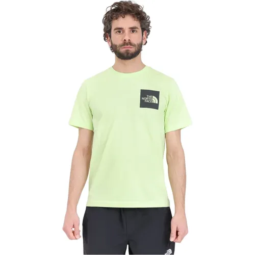 Fine Astro Lime Kurzarm T-shirt , Herren, Größe: L - The North Face - Modalova