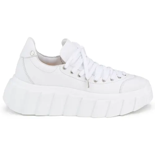 Weiße Casual Closed Wedges Sneakers , Damen, Größe: 41 EU - AGL - Modalova