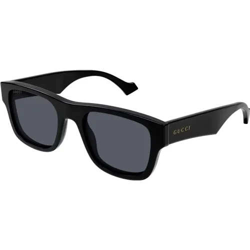 Schwarz/Graue Sonnenbrille Gg1427S , Herren, Größe: 53 MM - Gucci - Modalova