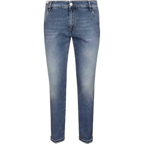 Indie Cotton Blend Slim Fit Jeans , male, Sizes: W37, W36 - PT Torino - Modalova