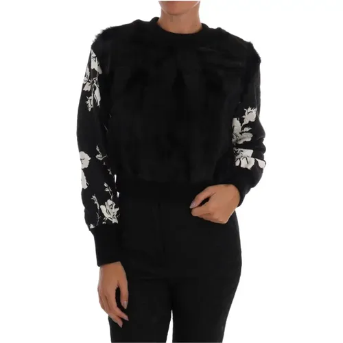 Blumen Brokat Reißverschluss Pullover - Dolce & Gabbana - Modalova