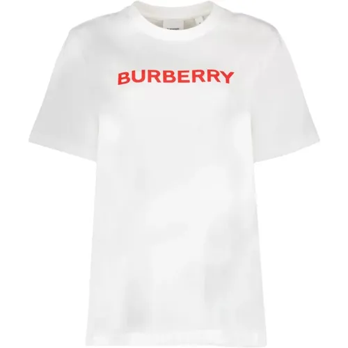 Logo Print T-Shirt , Damen, Größe: L - Burberry - Modalova