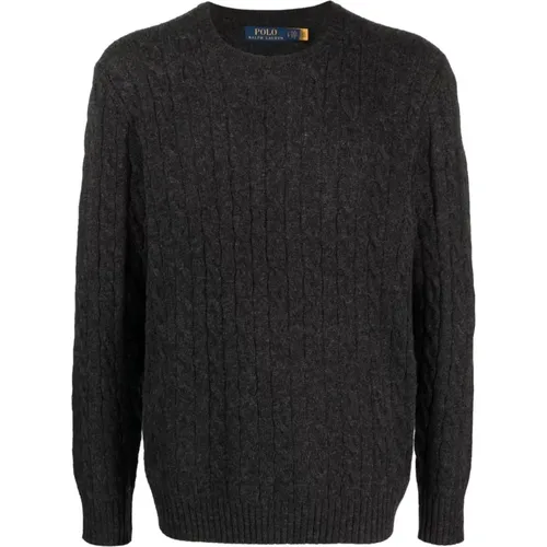 Grey Sweaters for Men , male, Sizes: L, XL, M - Ralph Lauren - Modalova