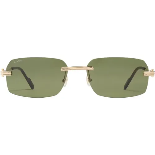 Ct0271S Sonnenbrille - Grüne Gläser, Quadratische Form - Cartier - Modalova