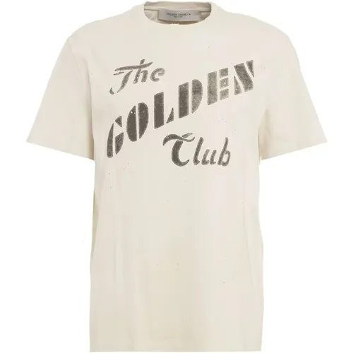 Weiße T-Shirts & Polos Aw24 , Herren, Größe: L - Golden Goose - Modalova