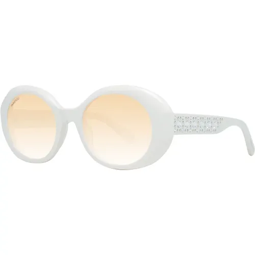 Stilvolle Weiße Sonnenbrille für Frauen - Swarovski - Modalova