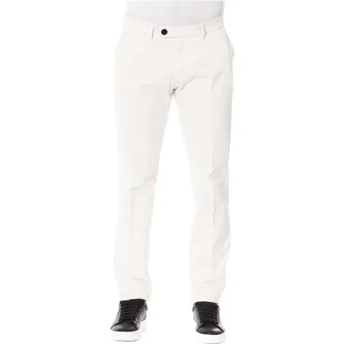 Weiße Baumwoll-Reißverschluss-Jeanshose , Herren, Größe: 3XL - Trussardi - Modalova