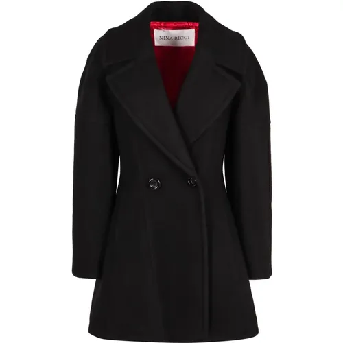 Oversize Lapel Collar Wool Coat , female, Sizes: XS, S - Nina Ricci - Modalova