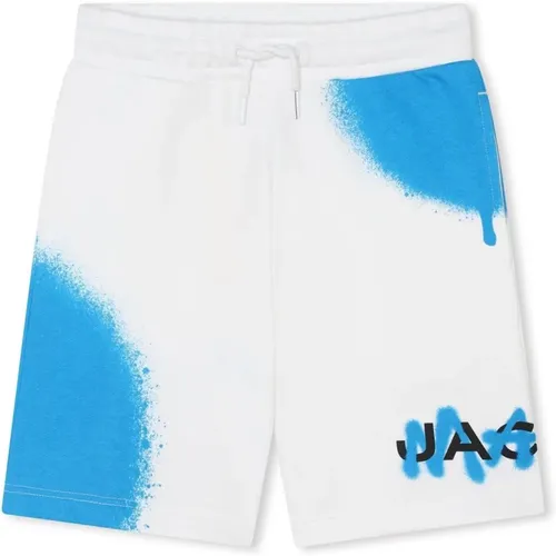 Weiße Baumwoll-Bermuda-Shorts mit Logo-Print - Marc Jacobs - Modalova