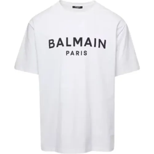 Classic Logo Print T-Shirt , female, Sizes: L - Balmain - Modalova