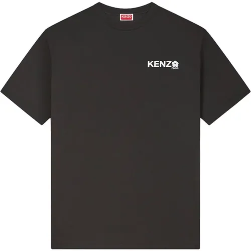 Cotton Logo Patch T-shirt , male, Sizes: S, XL, M, L - Kenzo - Modalova