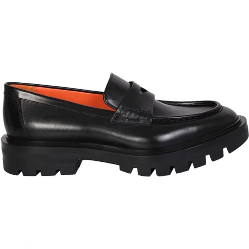 Penny Loafer with Round Toe , female, Sizes: 4 UK, 3 UK, 3 1/2 UK, 4 1/2 UK, 5 UK, 7 UK, 6 UK - Santoni - Modalova