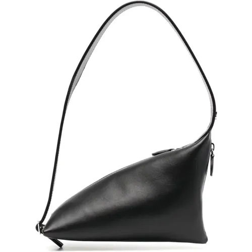 Schwarze Baby Shark Leder Tasche,Shoulder Bags - Courrèges - Modalova