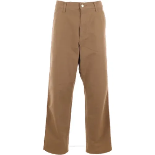 Beige Cotton Canvas Trousers , male, Sizes: W32, W31, W33, W34 - Carhartt WIP - Modalova