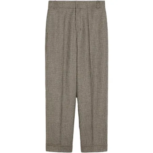 Hahnentritt Woll-Kaschmir Palazzo Hose , Damen, Größe: 2XS - Max Mara - Modalova