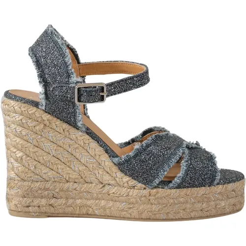 Handgemachte Espadrilles mit Offener Spitze , Damen, Größe: 36 EU - Castañer - Modalova