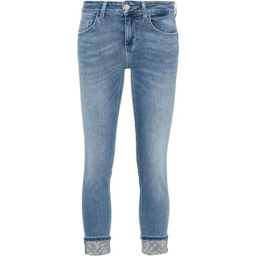 Blaue Denim Jeans mit Strassverzierung - Liu Jo - Modalova
