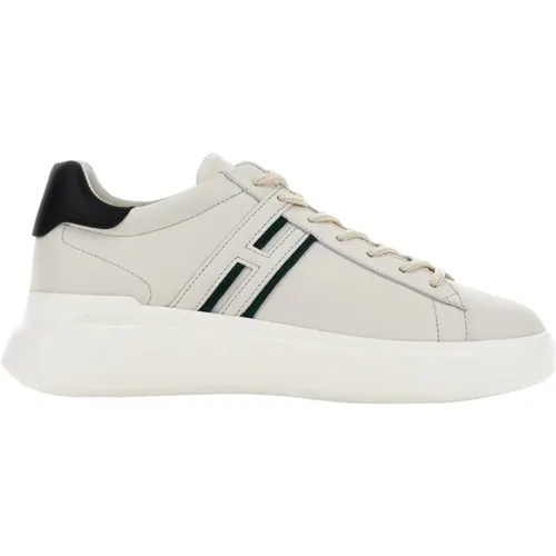 Smooth Leather Sneakers with Suede Details , male, Sizes: 10 UK - Hogan - Modalova