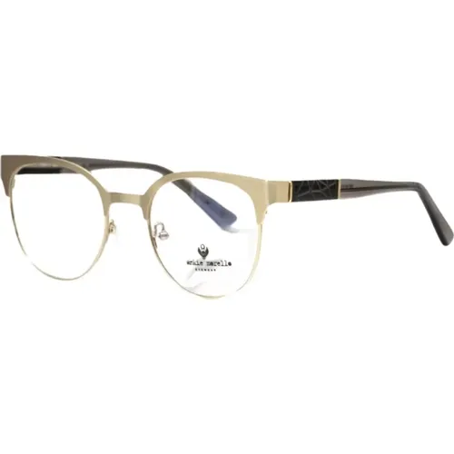 Clubmaster Style Eyeglasses Gold Black , female, Sizes: ONE SIZE - Frankie Morello - Modalova