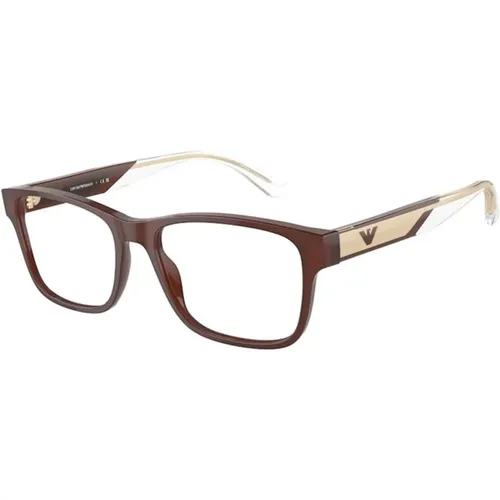 Frame Mens Glasses , male, Sizes: 55 MM - Emporio Armani - Modalova