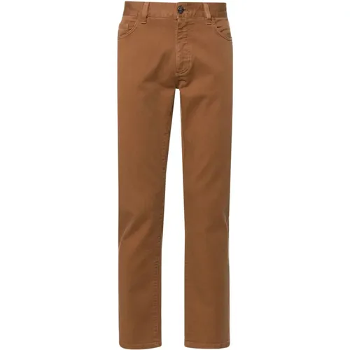 Slim Fit Cotton Elastane Jeans , male, Sizes: W33, W32, W34 - Ermenegildo Zegna - Modalova