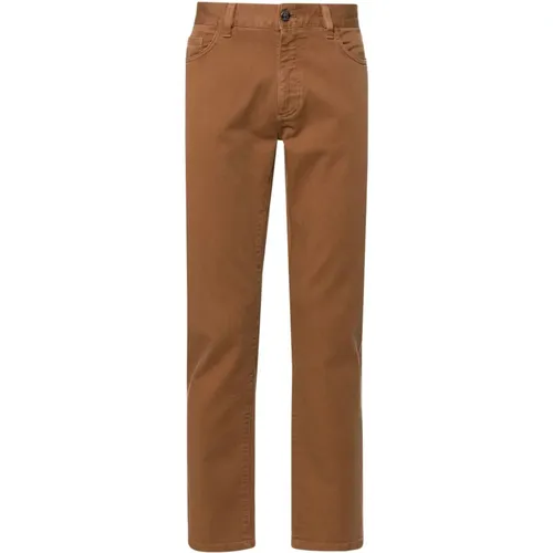 Slim Fit Cotton Elastane Jeans , male, Sizes: W33, W34 - Ermenegildo Zegna - Modalova