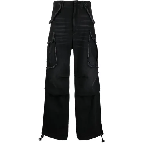 Vivi Cargo Jeans , female, Sizes: W25, W27, W26, W24 - Darkpark - Modalova