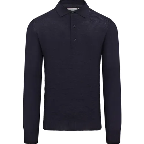 Luxury Micro Knit Long Sleeve Polo , male, Sizes: XL, L, M, 2XL, 6XL - Canali - Modalova