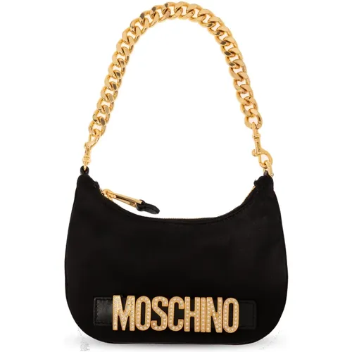 Satin Handtasche , Damen, Größe: ONE Size - Moschino - Modalova