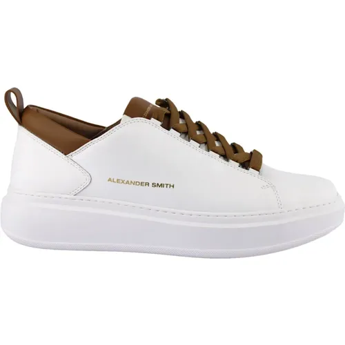 Weiße Ledersneakers , Damen, Größe: 44 EU - Alexander Smith - Modalova