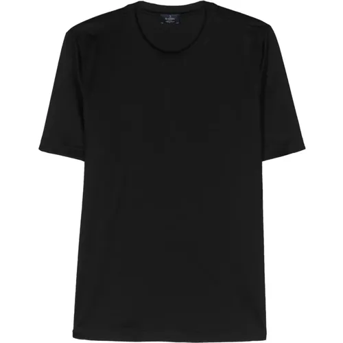 Baumwoll Melange T-Shirt Made in Italy , Herren, Größe: 2XL - Barba - Modalova