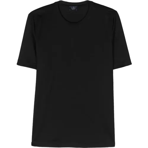 Baumwoll Melange T-Shirt Made in Italy , Herren, Größe: XL - Barba - Modalova