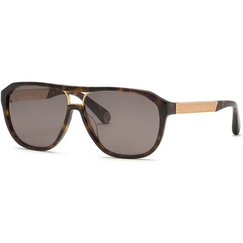 Sunglasses Shiny Dark Havana , female, Sizes: 60 MM - Philipp Plein - Modalova