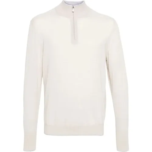 Wool Half Zip Sweater , male, Sizes: M, L, 3XL, 2XL - Eleventy - Modalova