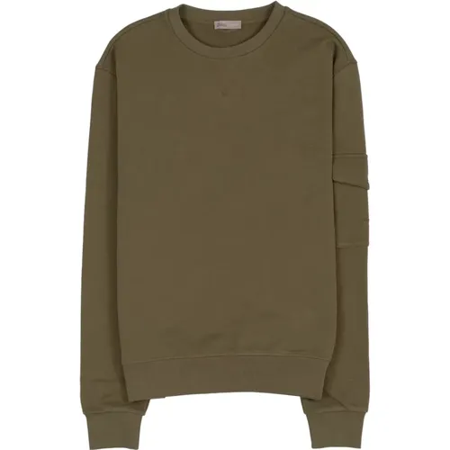 Beige Cotton Sweater with Sleeve Pocket , male, Sizes: 2XL - Herno - Modalova