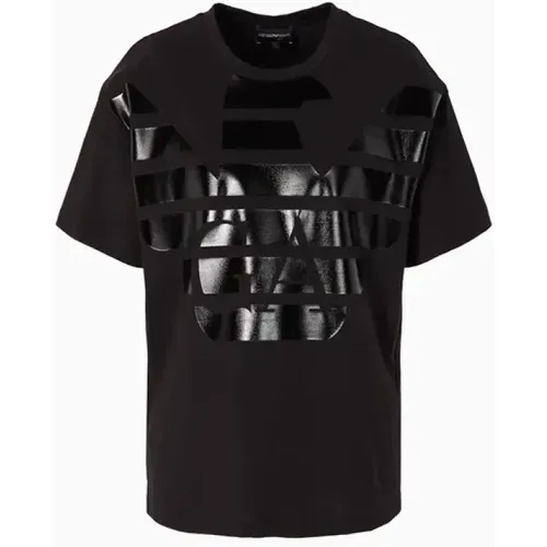 Schwarzes T-Shirt - Herbst/Winter Kollektion 2023/2024 , Herren, Größe: M - Emporio Armani - Modalova