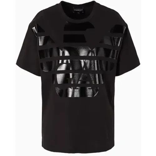 Schwarzes T-Shirt - Herbst/Winter Kollektion 2023/2024 - Emporio Armani - Modalova