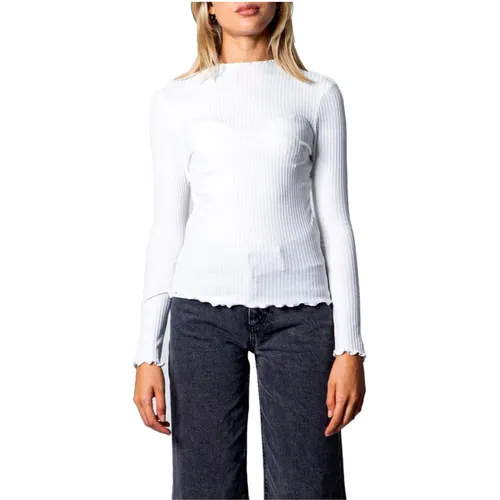 Damen Weißes Langarm T-Shirt , Damen, Größe: L - Only - Modalova