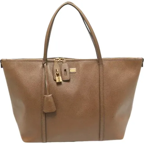 Pre-owned Leather totes , female, Sizes: ONE SIZE - Dolce & Gabbana Pre-owned - Modalova