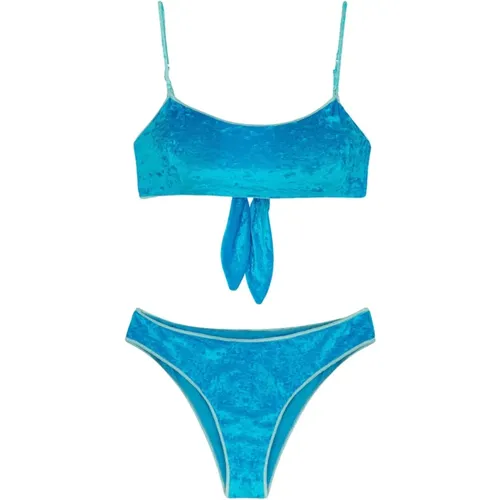 Blauer Ciniglia Bikini Set , Damen, Größe: L - Me-Fui - Modalova