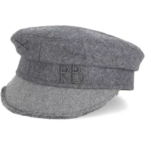 Grey Wool Woman Hat Embroidered Logo , female, Sizes: M, S - Ruslan Baginskiy - Modalova