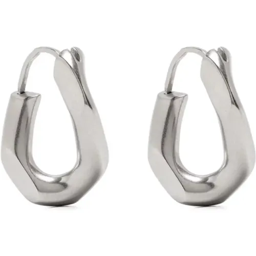 Silberne Stilvolle Ohrringe für Frauen,Goldene Stilvolle Ohrringe für Frauen - Maison Margiela - Modalova