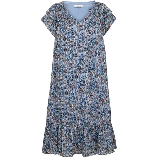 Sunrisecc Crop Mosaic Dress Sky Blue , female, Sizes: M, L, XL, S - Co'Couture - Modalova