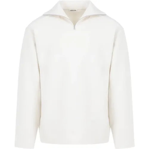 Heavy Milano Ivory White Pullover , male, Sizes: XS - Auralee - Modalova