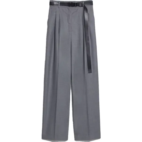 Wollmischung Gabardine Hose , Damen, Größe: 2XS - Max Mara Studio - Modalova