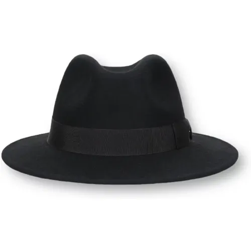 Felt Wool Ribbon Hat , male, Sizes: 56 CM, 57 CM, 55 CM, 58 CM, 60 CM, 59 CM - Borsalino - Modalova