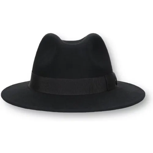Felt Wool Ribbon Hat , male, Sizes: 58 CM - Borsalino - Modalova