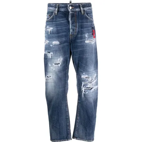 Marineblaue Bro Jeans , Herren, Größe: M - Dsquared2 - Modalova