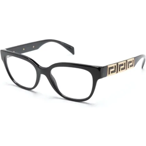 Schwarze Optische Brille Klassischer Stil - Versace - Modalova
